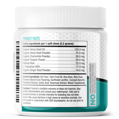 PREMIUM CARE Calming Chews shown close up to highlight the soft-chew form.