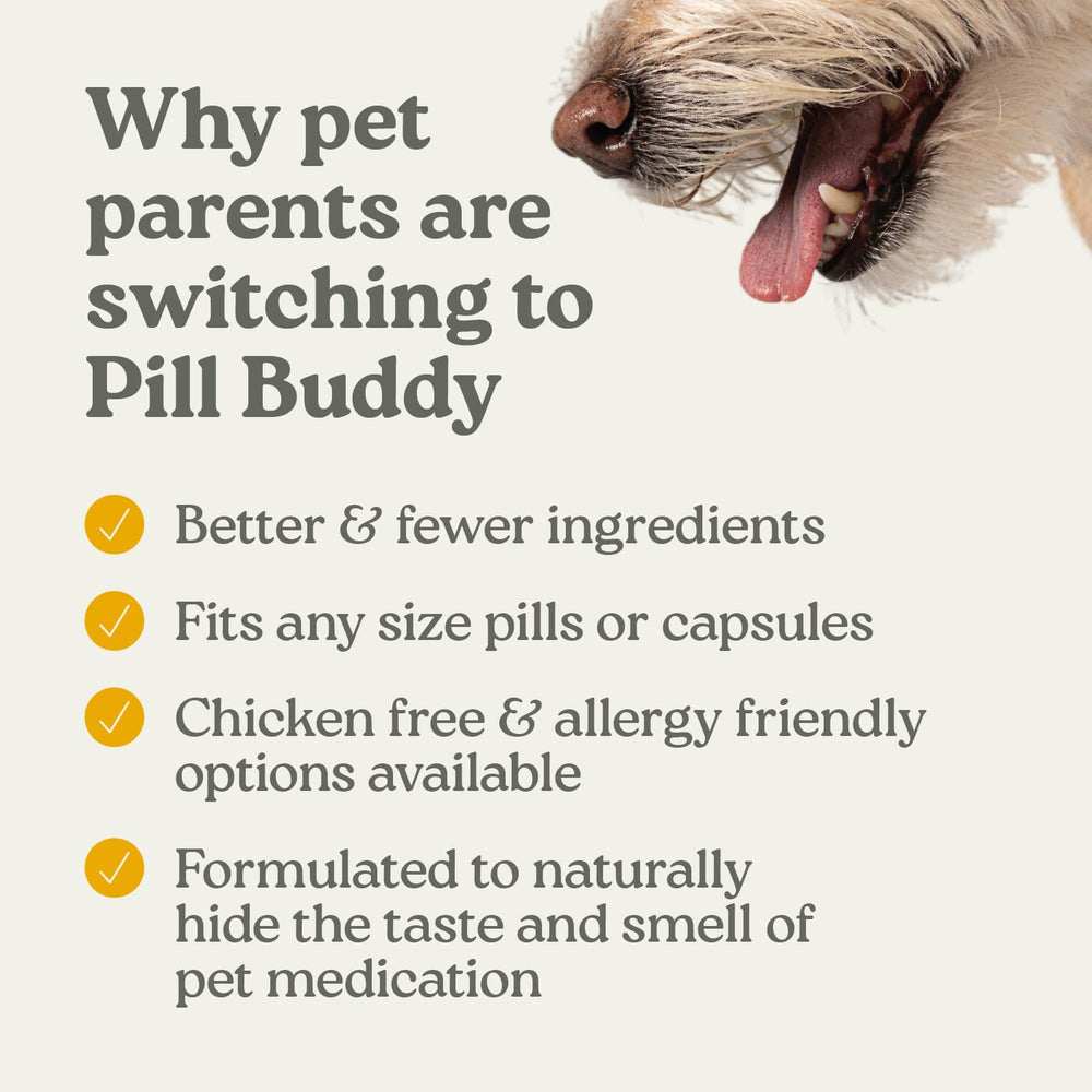 Presidio Pill Buddy Naturals treat wrapped around medication.