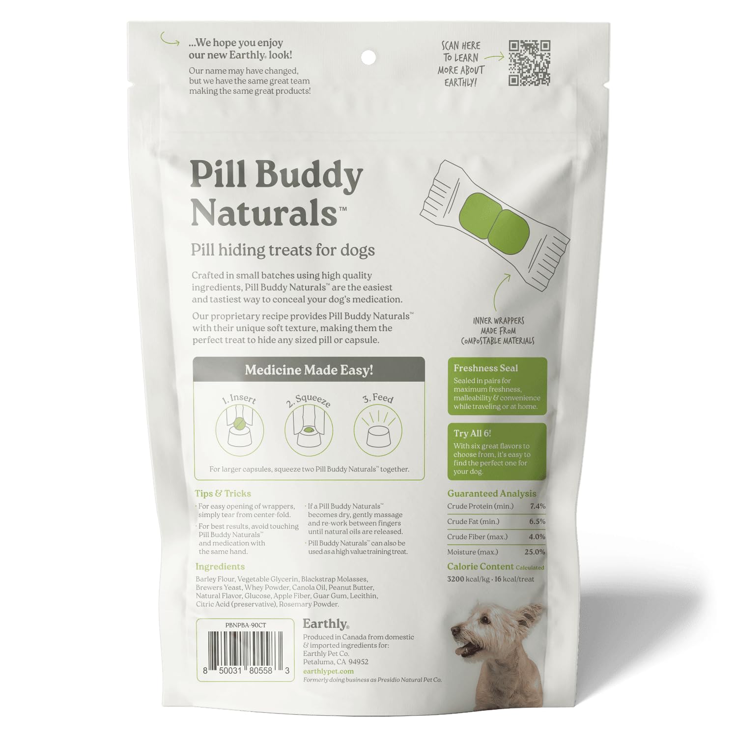 Presidio Pill Buddy Naturals packaging detail showing the product label.