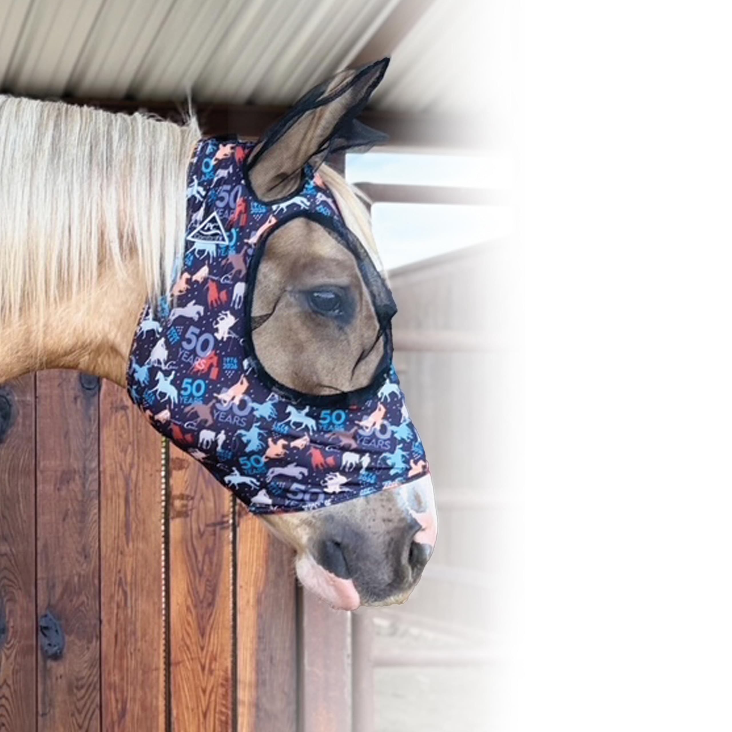Professional's Choice Comfort-Fit Fly Mask shown from the front.
