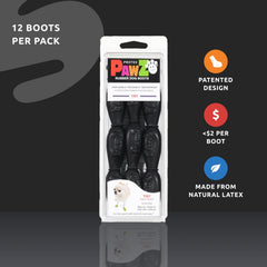 Protex PawZ rubber dog boots shown from a side angle.
