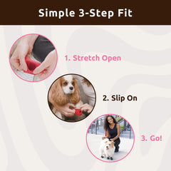 Protex PawZ Rubber Dog Boots size chart for choosing a fit.