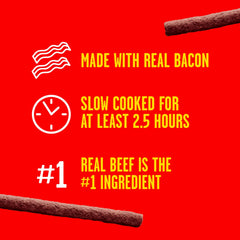 Pup-Peroni Original Bacon Flavor dog treats shown to highlight their soft, chewy texture.