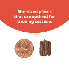 Pupford Beef Training Treats shown to highlight their soft, chewy texture.