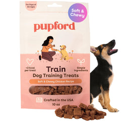 Pupford Soft & Chewy Training Treats shown in their front-facing package.