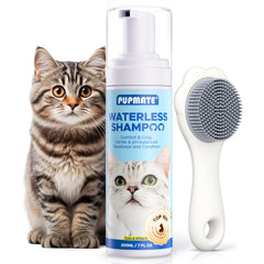 PUPMATE waterless cat shampoo bottle shown from the front.