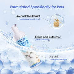 PUPMATE waterless cat shampoo silicone grooming brush shown in close-up.