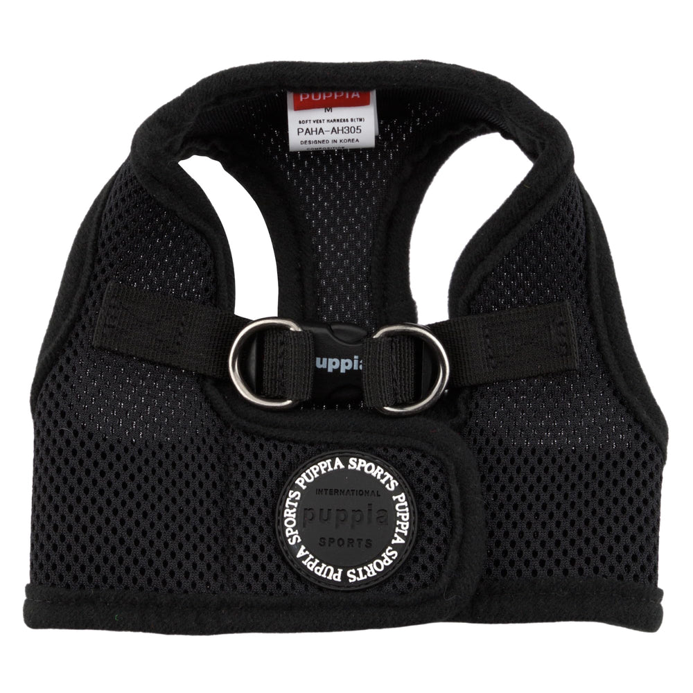 Puppia Soft B Vest Dog Harness air-mesh fabric shown in close-up.