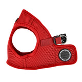 Puppia Soft Harness Vest shown from the front in wine.