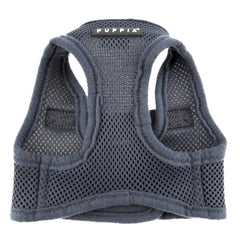 Puppia Soft Vest Harness detail of the adjustable chest belt and snap buckle.