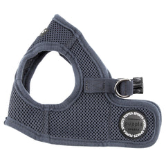 Puppia Soft Vest Harness in small grey shown from the front.