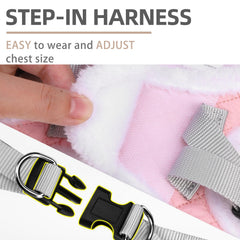 PUPTECK small dog harness close-up of the polyester and air mesh fabric.