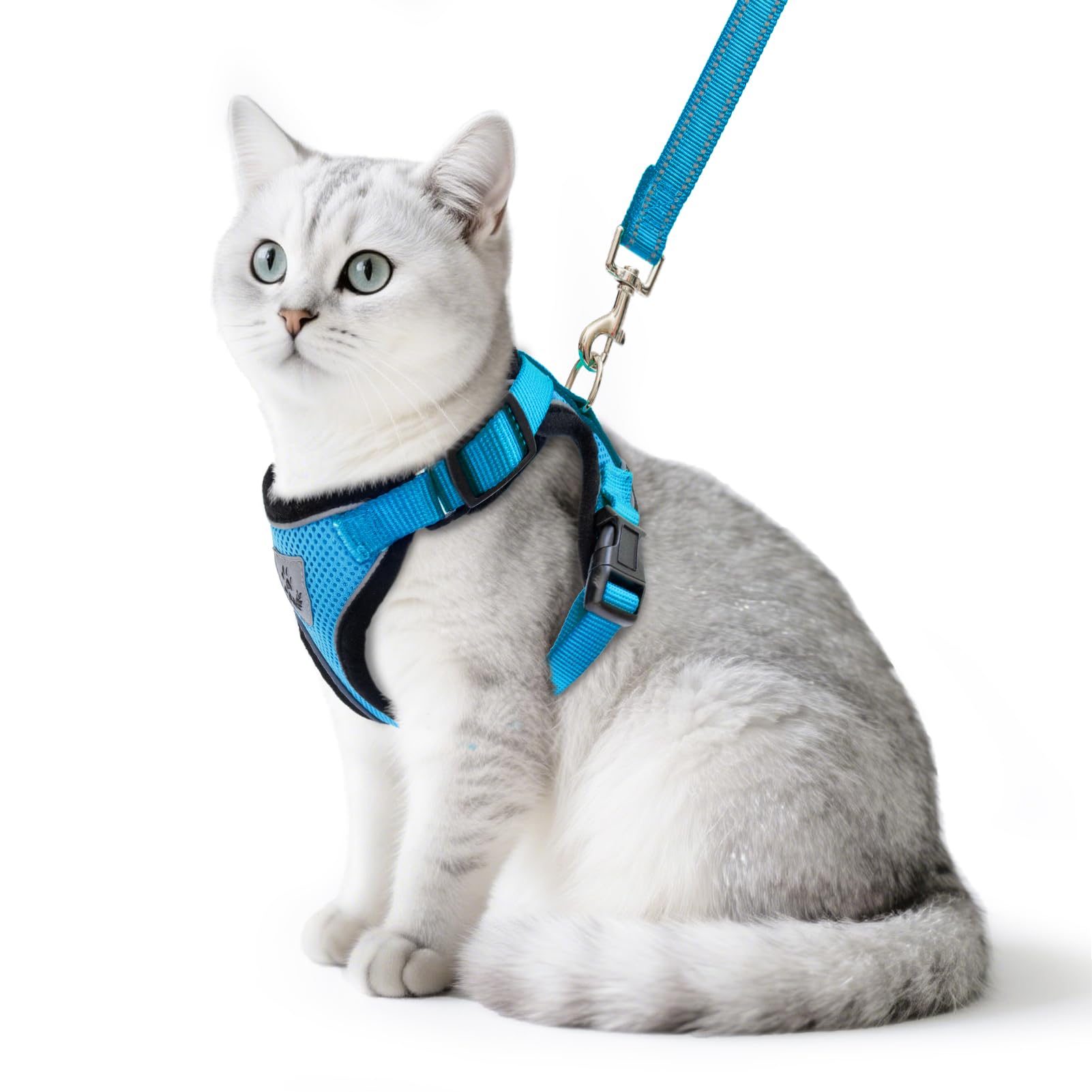PUPTECK cat harness and leash set shown from the front.