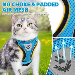 PUPTECK cat harness mesh fabric shown in a close-up detail.
