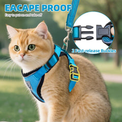 PUPTECK cat harness neck quick-release buckle shown up close.