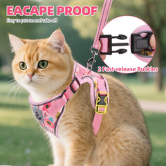 PUPTECK cat harness close-up of the quick-release neck buckle.
