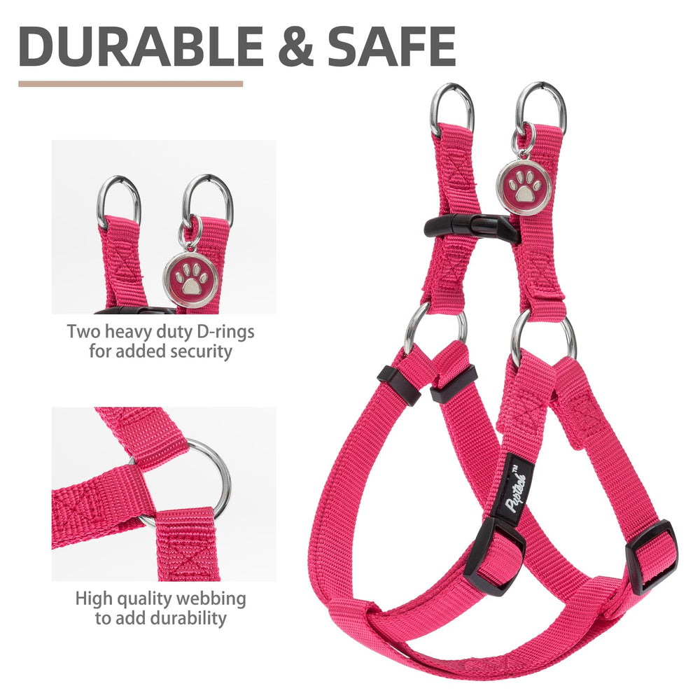 PUPTECK dog harness shown being worn in its step-in style.