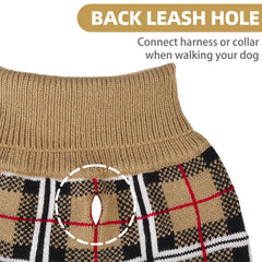 PUPTECK dog sweater detail showing its turtleneck collar.