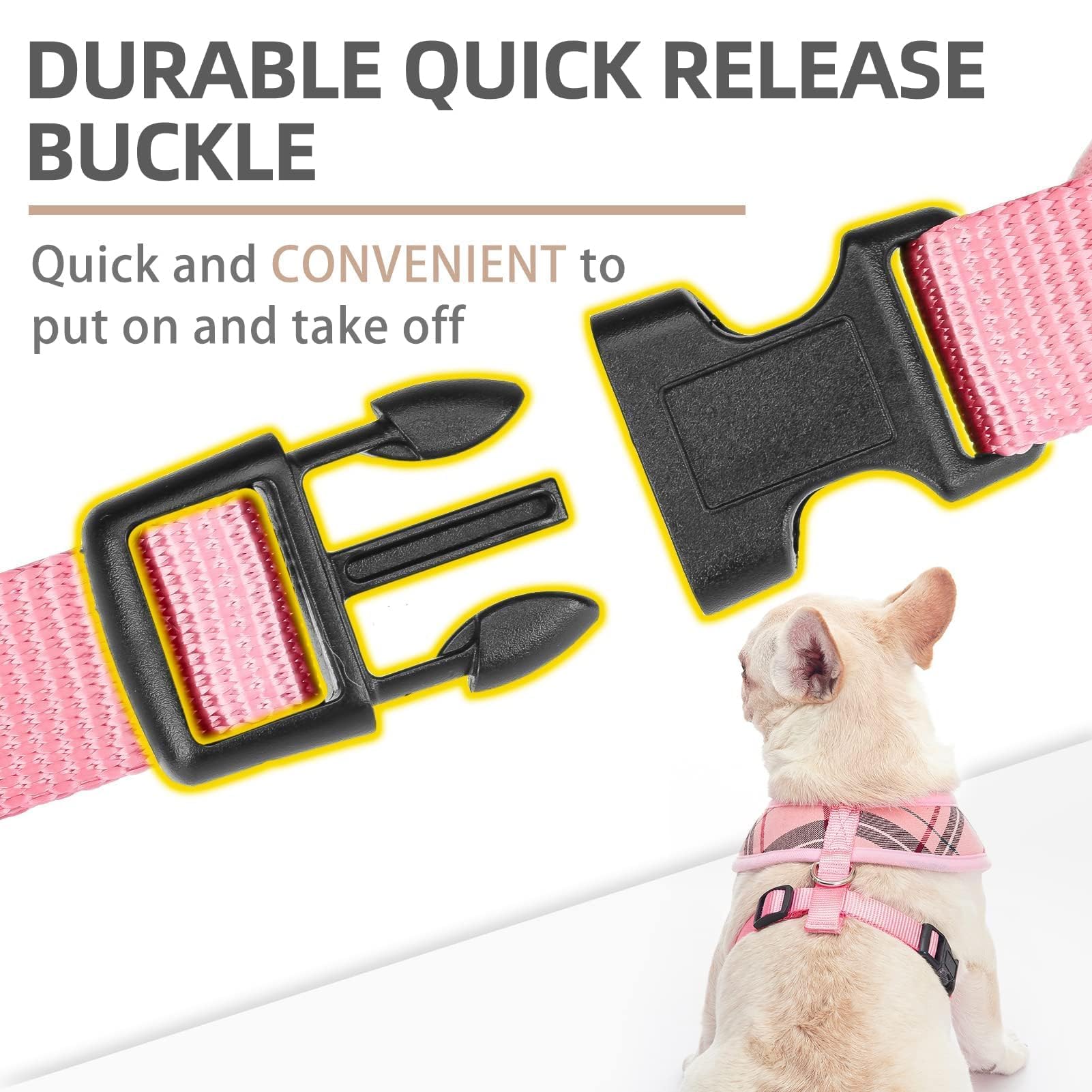 PUPTECK small dog harness air-mesh fabric shown close up.