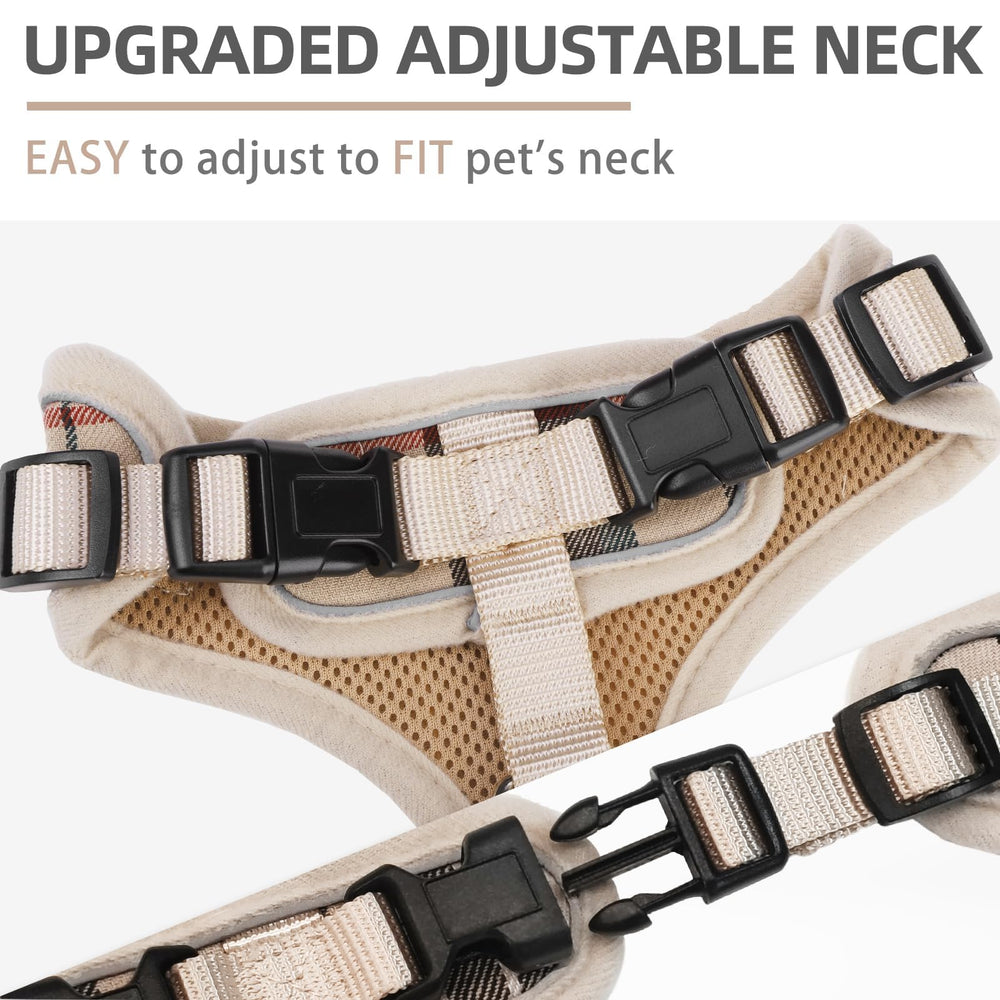 PUPTECK small dog harness air-mesh fabric shown close up.