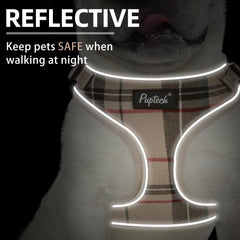 PUPTECK small dog harness quick-release buckle and neck adjustment.