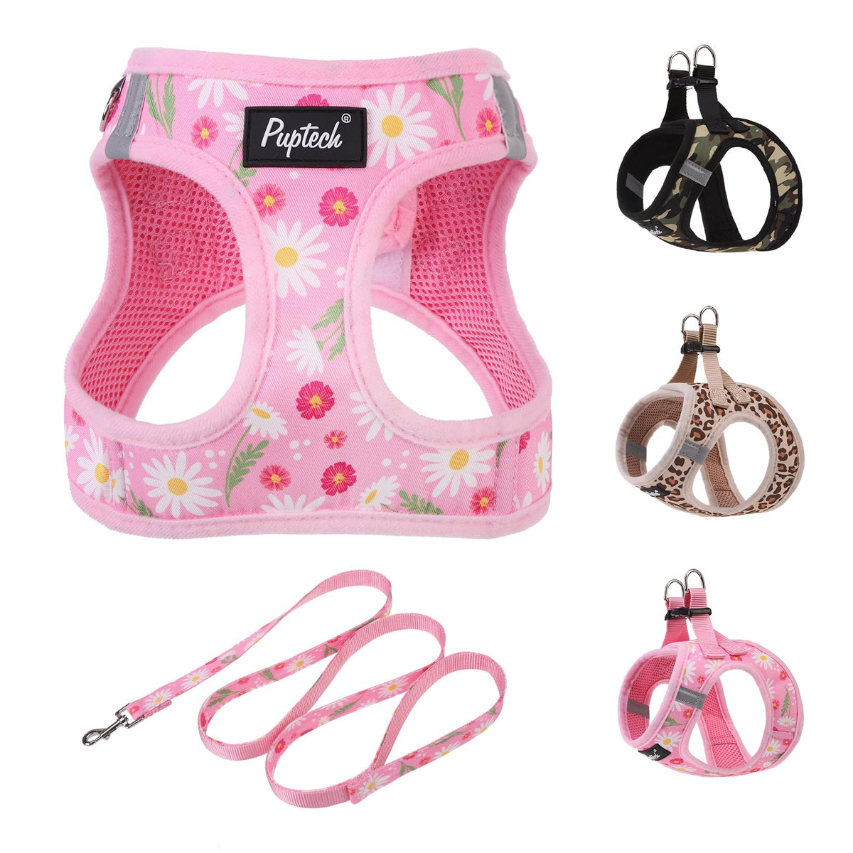 PUPTECK small dog harness shown from the front.