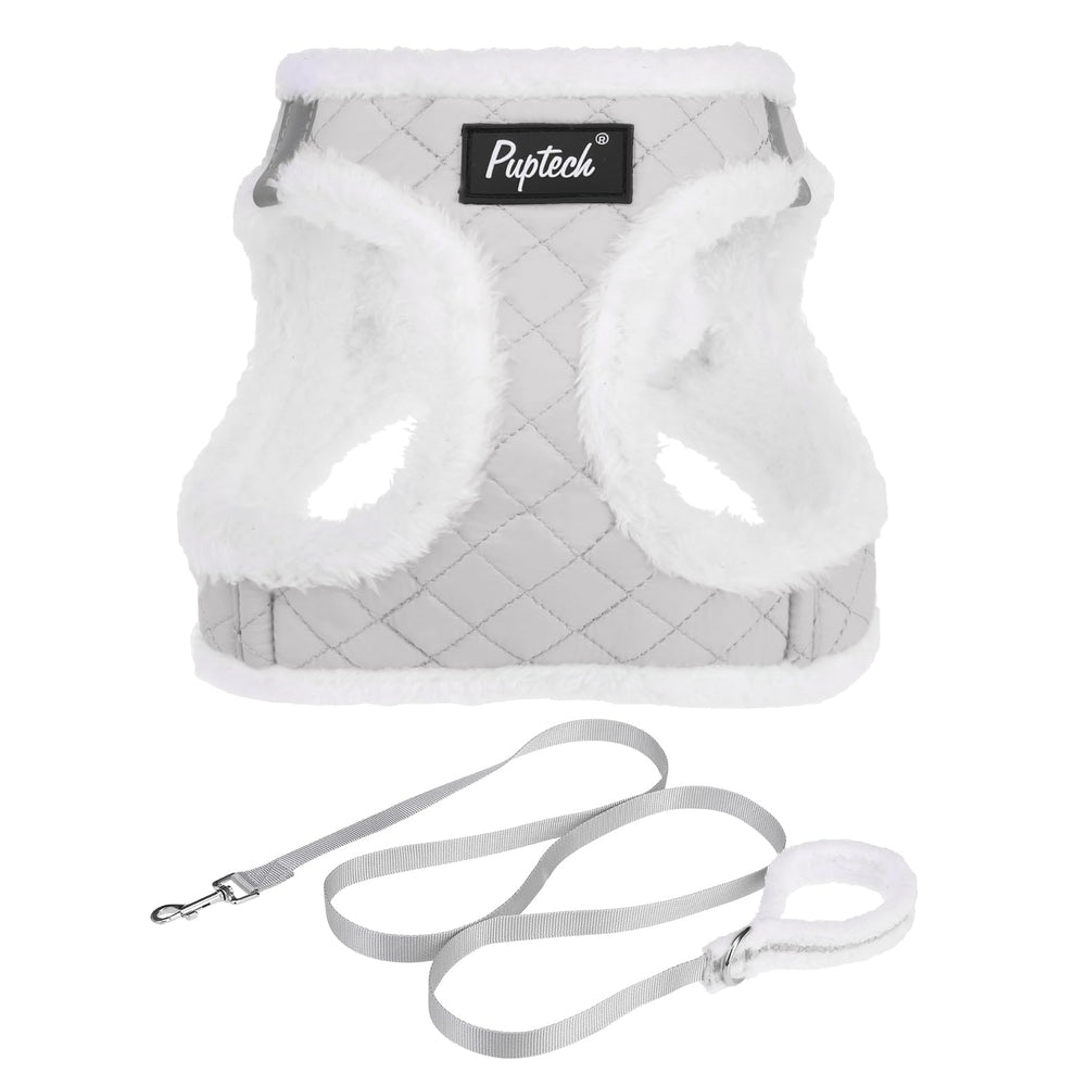 PUPTECK small dog harness and leash set shown from the front.
