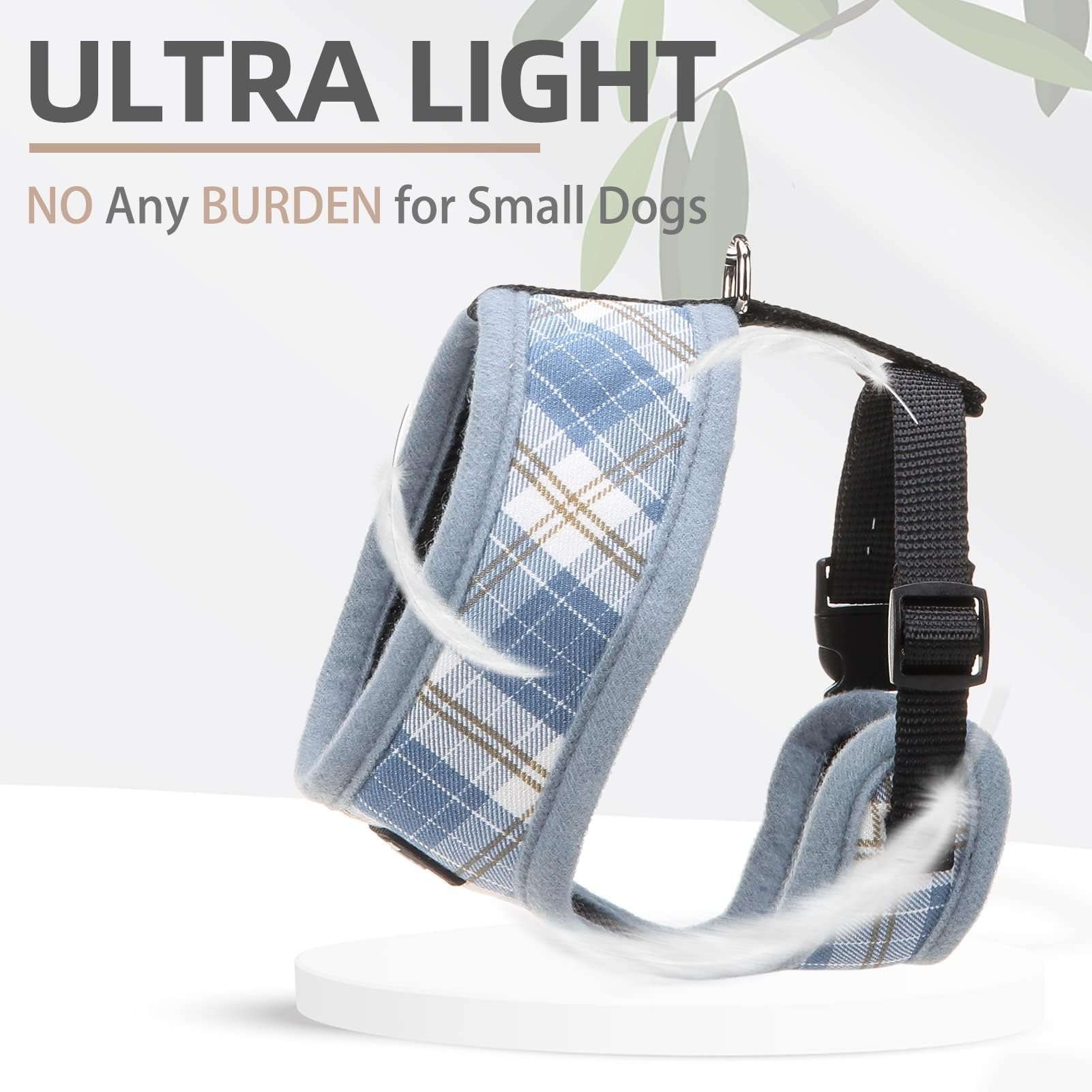 PUPTECK small dog harness close-up showing its quick-release buckle.