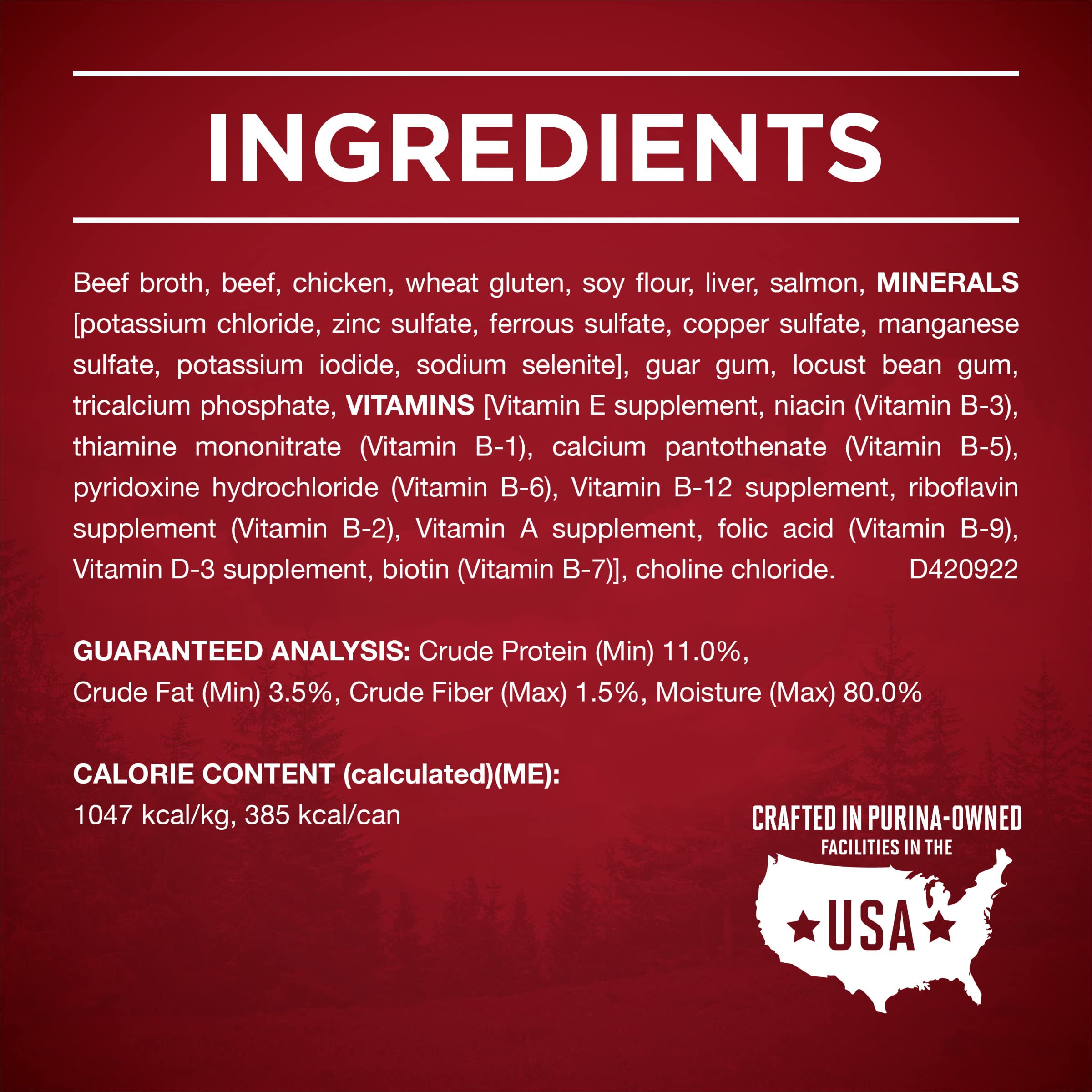 Purina ONE wet dog food shown as a twelve-can pack.