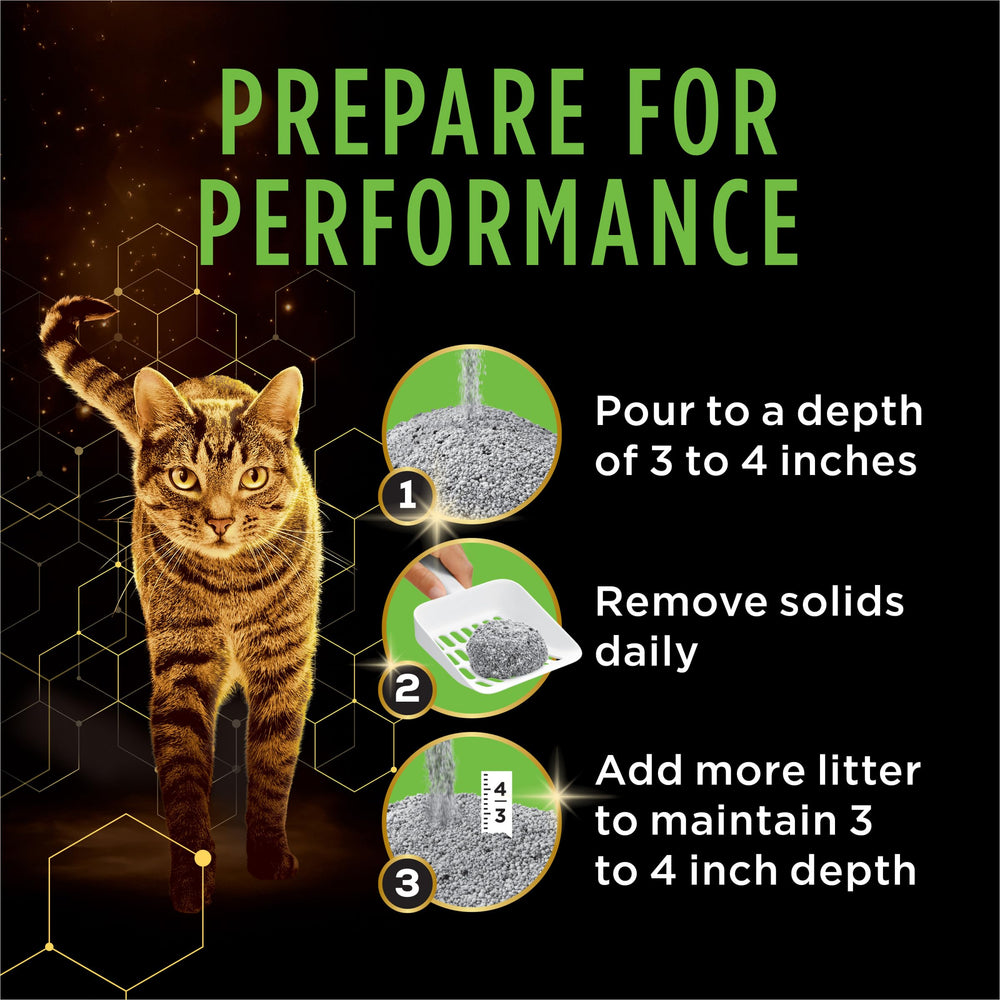 Purina Tidy Cats Active Clean cat litter shown in a litter box.