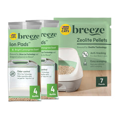 Purina Tidy Cats Breeze refill bundle shown in its box.