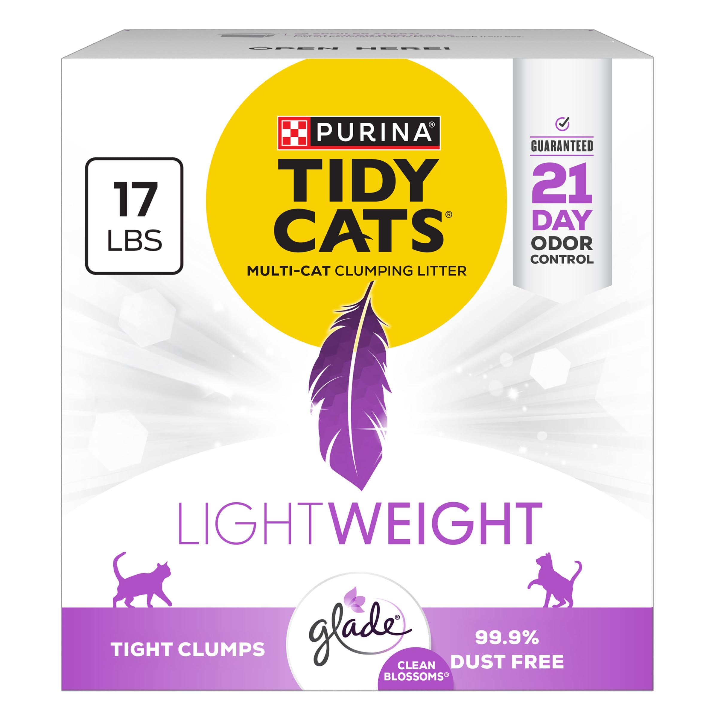 Purina Tidy Cats LightWeight litter package shown from the front.