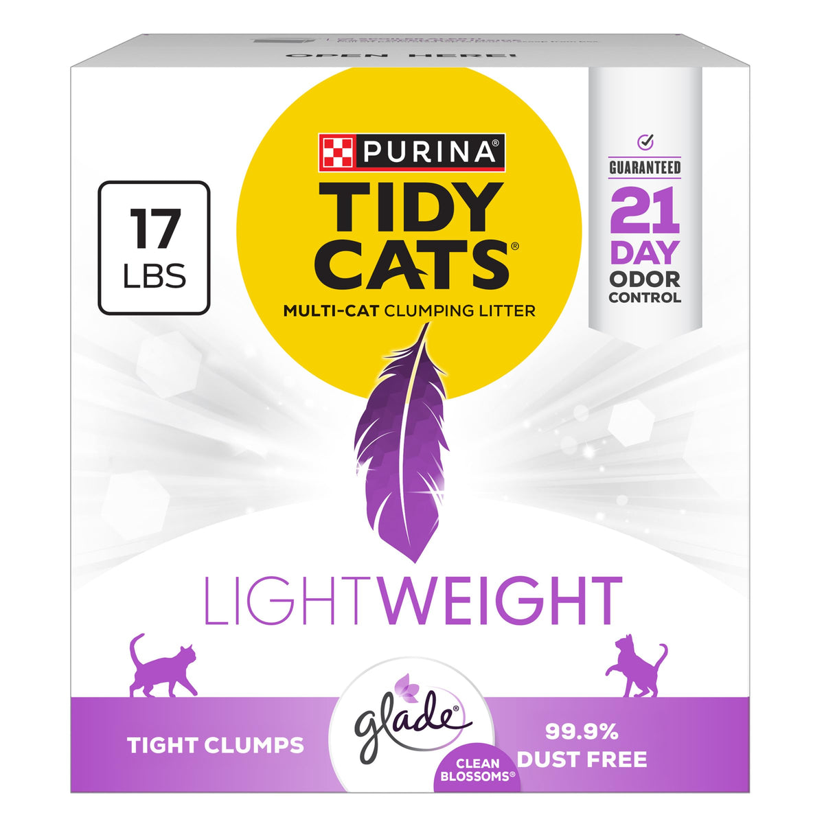 Purina Tidy Cats LightWeight litter package shown from the front.