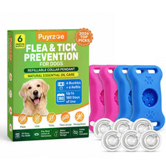 Puyrzoe flea pendant shown from the front with its refillable design.