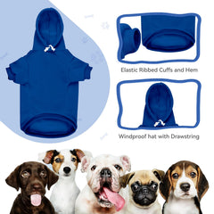 QDYU dog hoodie fleece interior showing its soft brushed texture.