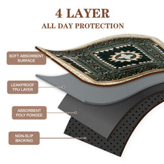 Qeils dog pee pad edge showing its layered construction.