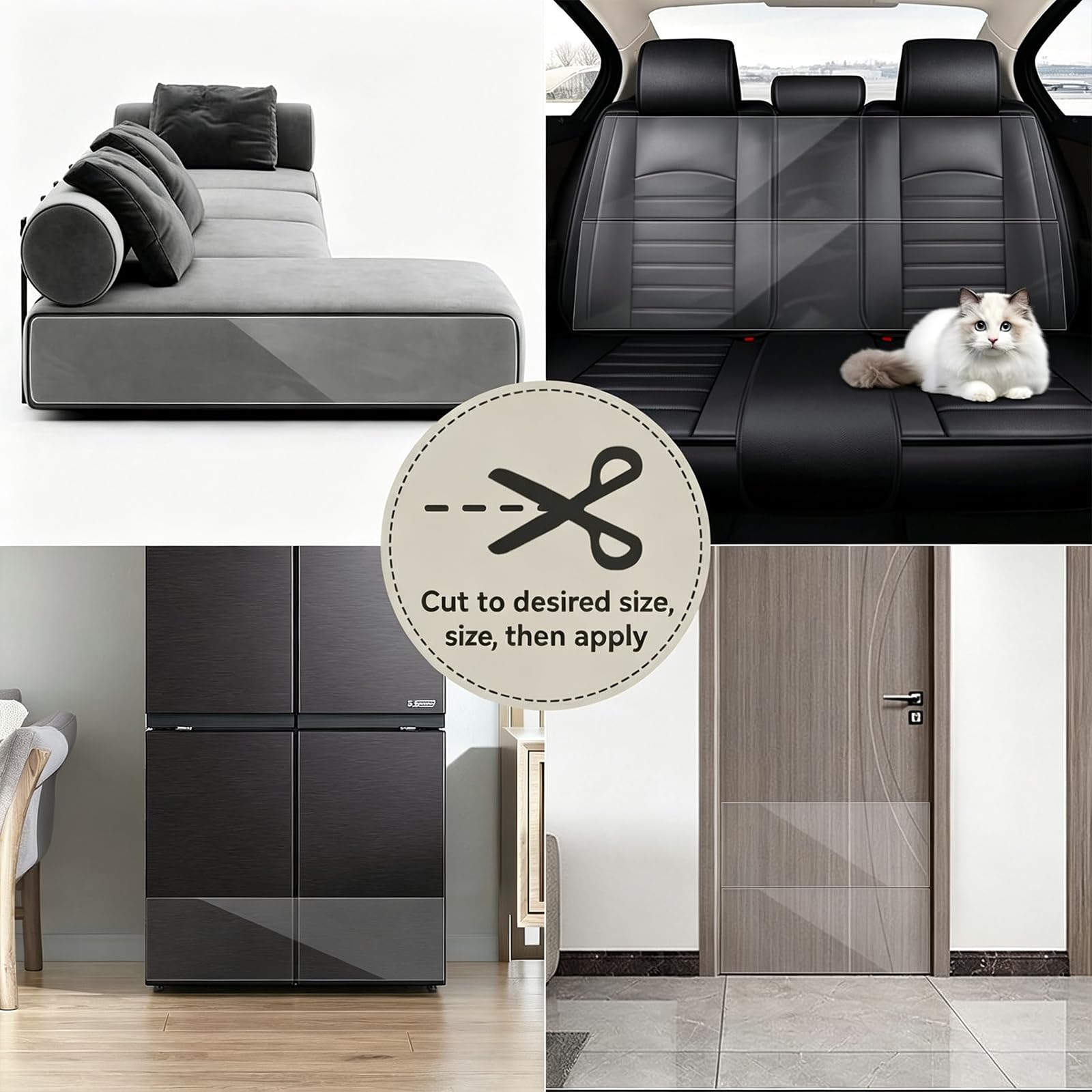 QianShouYan cat scratch furniture protector covering a furniture panel.