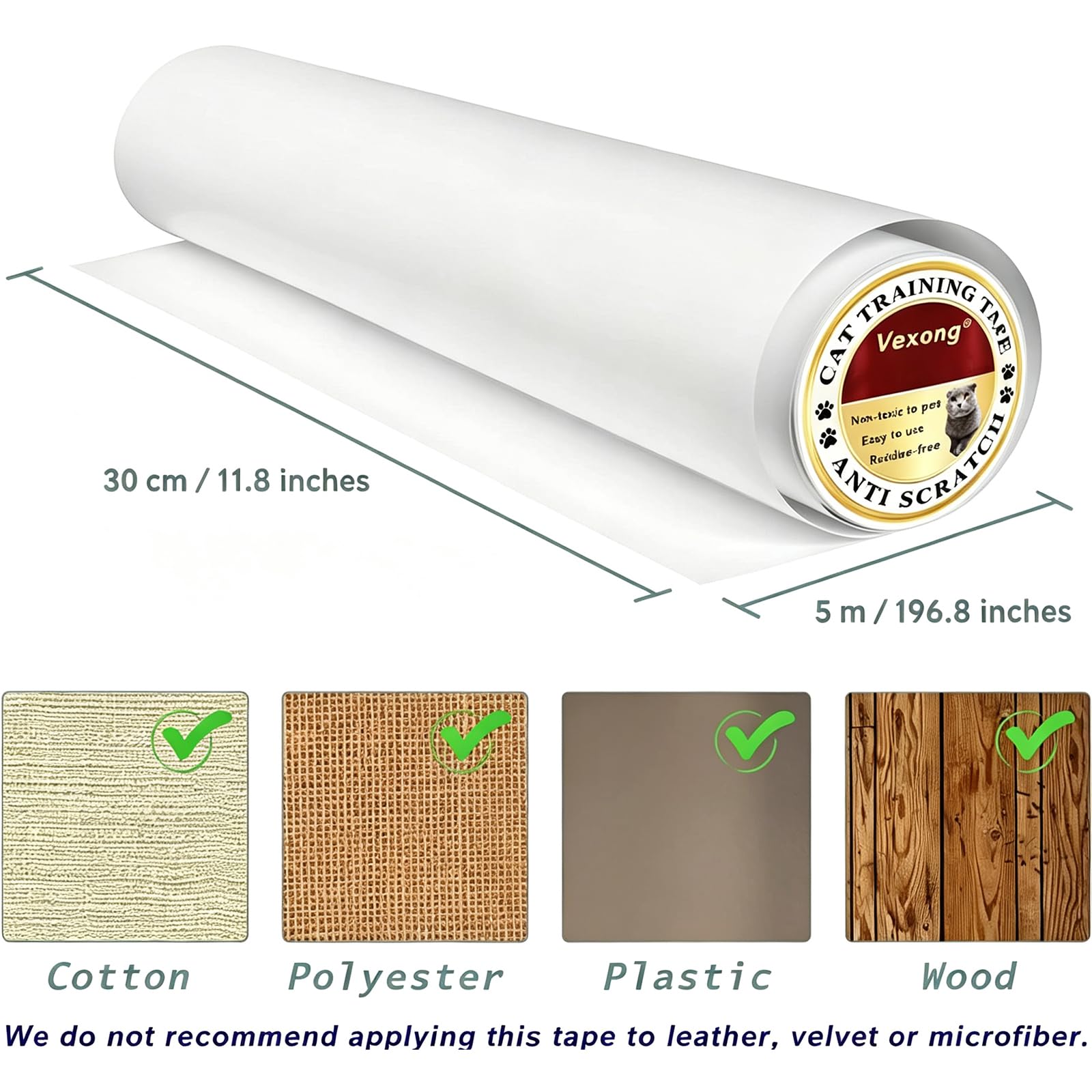 QianShouYan cat scratch furniture protector being removed from a suitable surface.