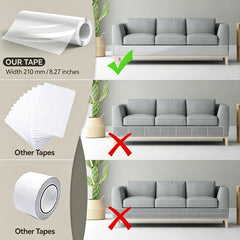 QianShouYan cat scratch furniture protector applied to a sofa surface.