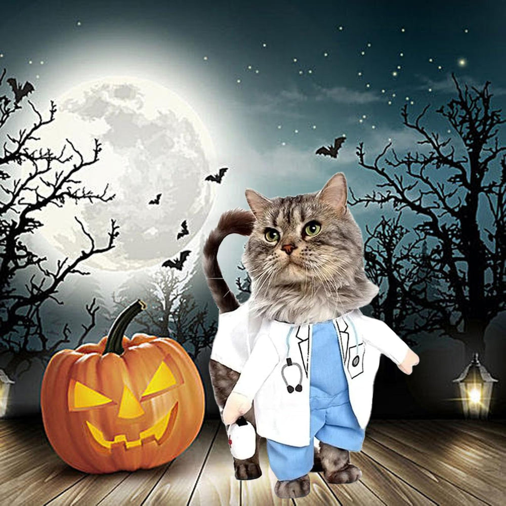 Qidelong pet doctor costume with the included stethoscope visible.