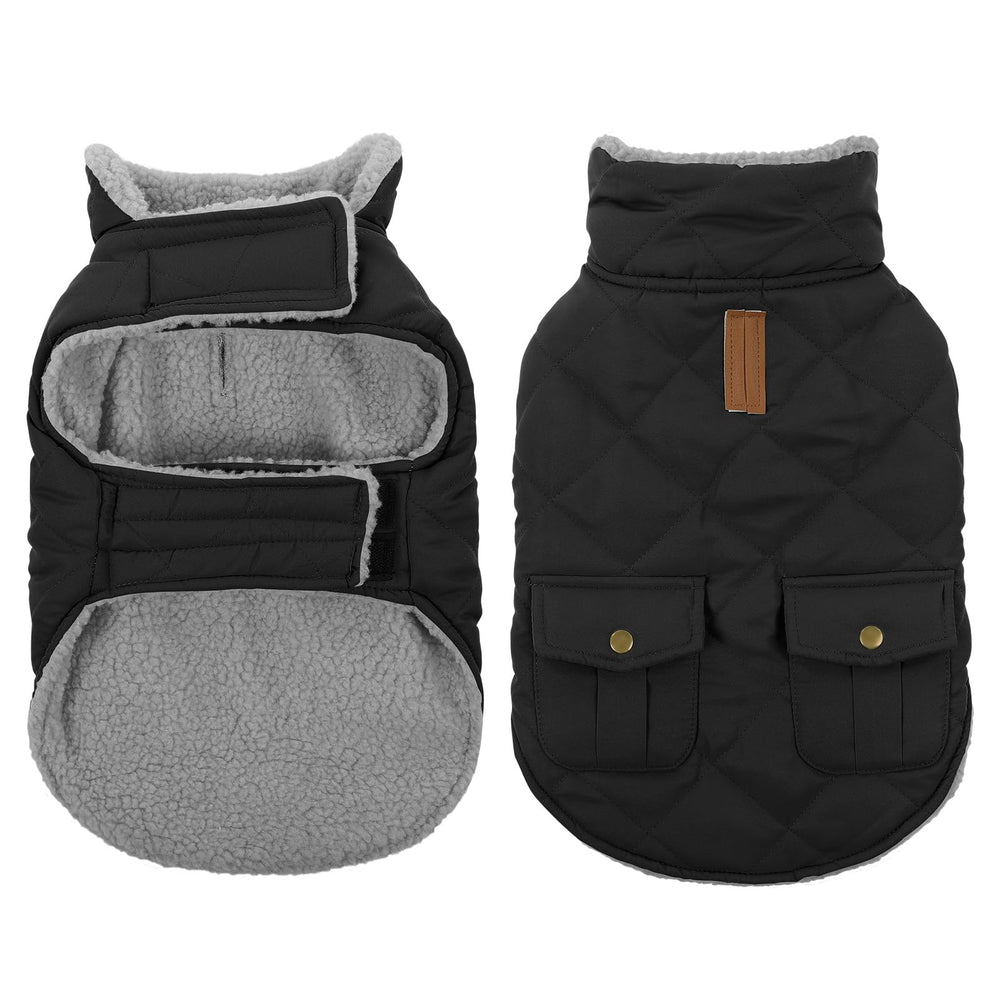 Queenmore dog winter coat shown from the front.