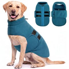Queenmore dog fleece sweater shown from the front.