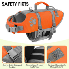 Queenmore dog life jacket close-up showing its EPE flotation areas.