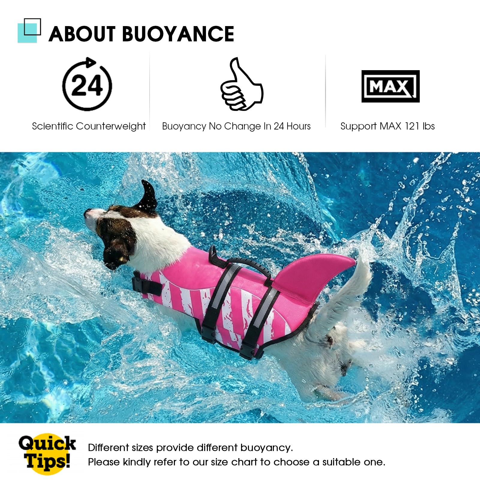 Queenmore Dog Life Jacket detail showing the rear D-ring for leash attachment.