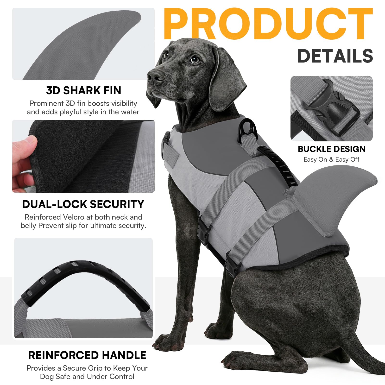 Queenmore dog life jacket showing the breathable mesh underbelly lining.