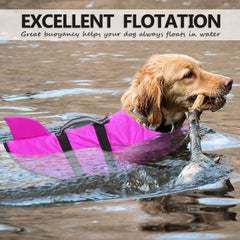 Queenmore Ripstop Dog Life Jacket with its shark fin style detail.