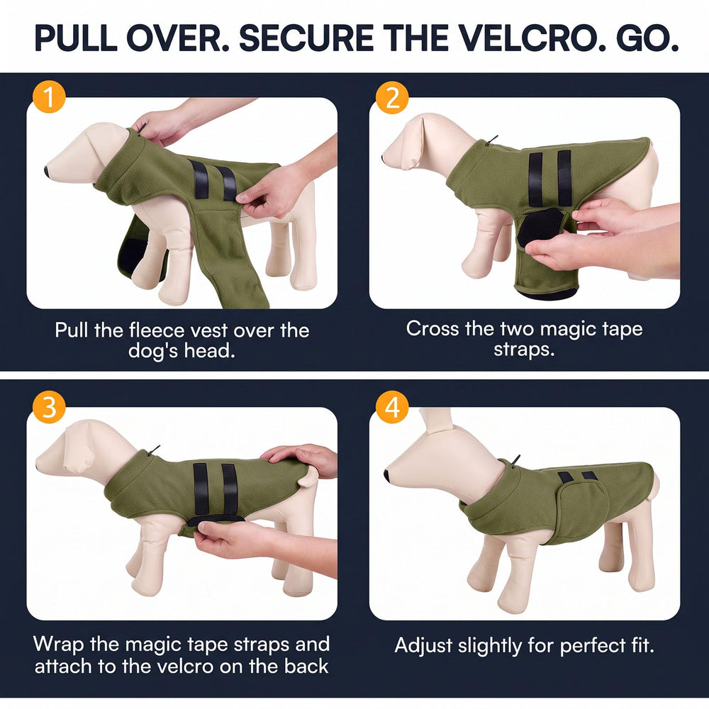 Queenmore dog sweater showing the adjustable abdominal area.