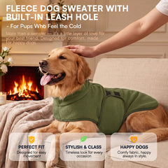 Close-up of the fleece fabric on the Queenmore dog sweater.