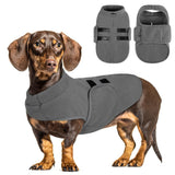 Queenmore dog sweater shown from the front.