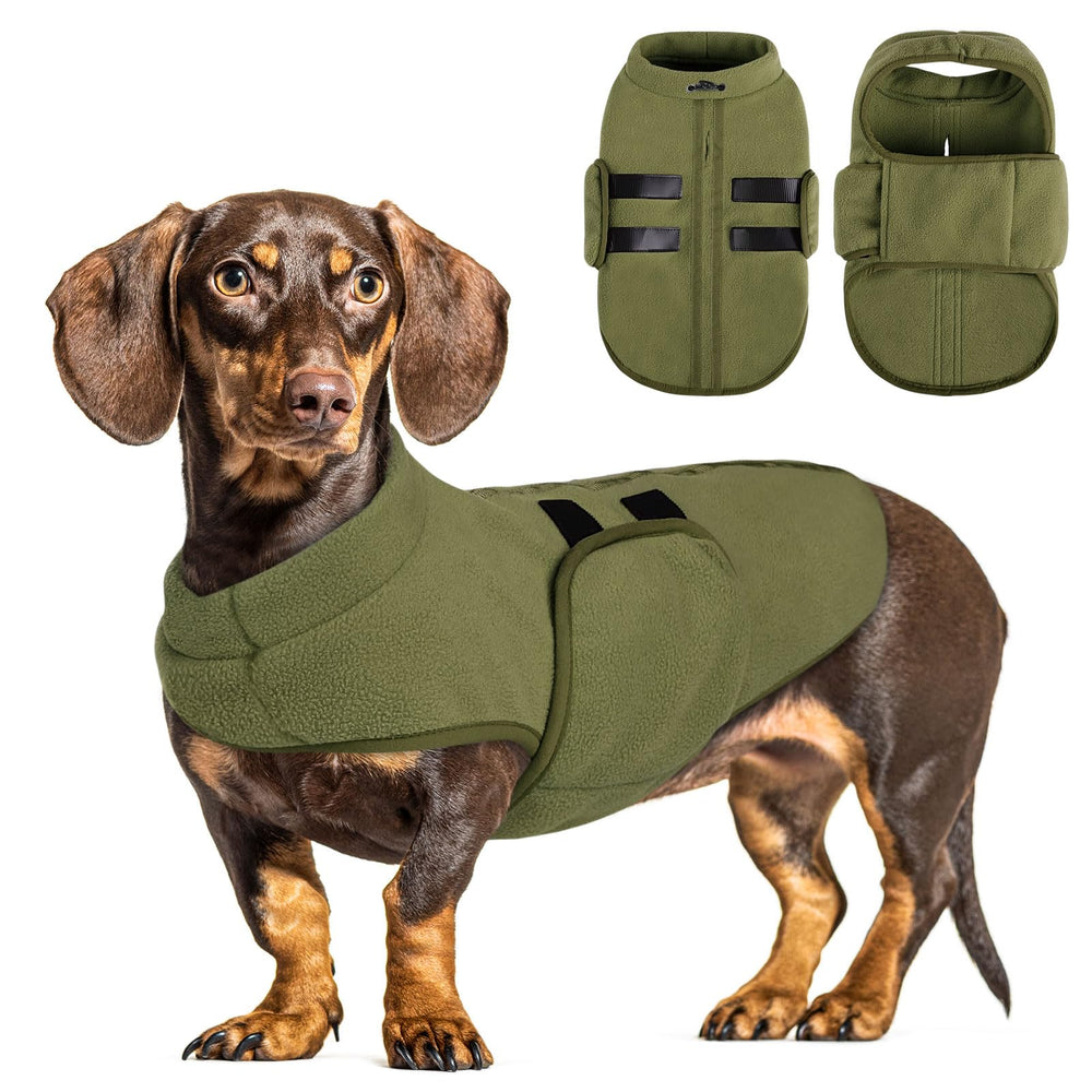 Queenmore dog sweater shown from the front.